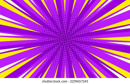 Cartoon burst comic purple background design