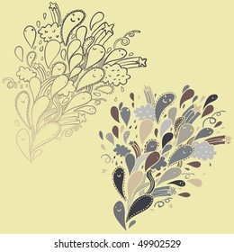 Cartoon burst. Funny holiday design elements
