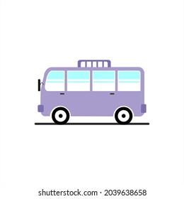 cartoon bus cute vector on white background