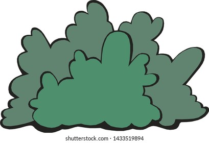 Cartoon bush and tree set. Vector trees and bushes isolated on white background, nature green forest plants for hedge or cute landscape