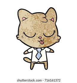 cartoon business cat