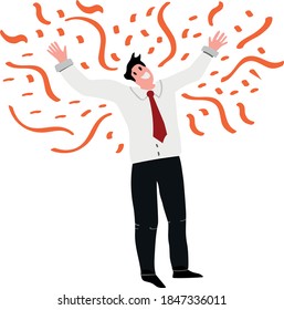 cartoon business characters isolated illustration
