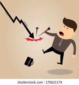 Cartoon business of computer web design and office