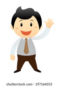 cartoon business man