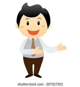 cartoon business man