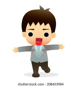cartoon business man