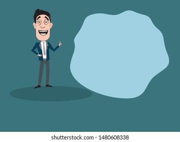 Cartoon business man illustration can be used to design
