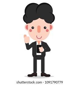 cartoon business man Vector 