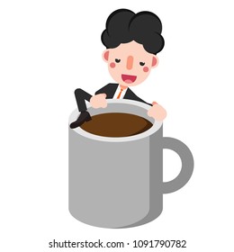 cartoon business man Vector 