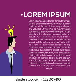 Cartoon business man vector illustration template
