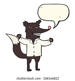 lobo de negocios de dibujos animados