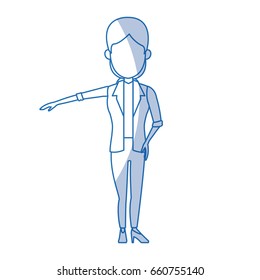 cartoon business woman character female employee