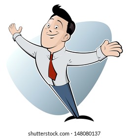 empresario de dibujos animados