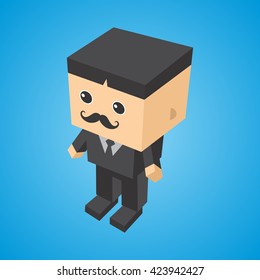 cartoon businessman