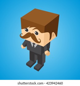 cartoon businessman