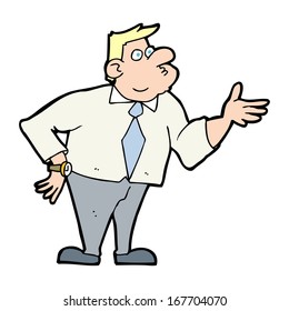 cartoon businessman asking question