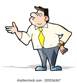 cartoon businessman asking question