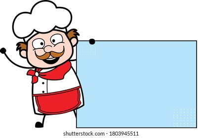 Cartoon Businessman with Blank Banner