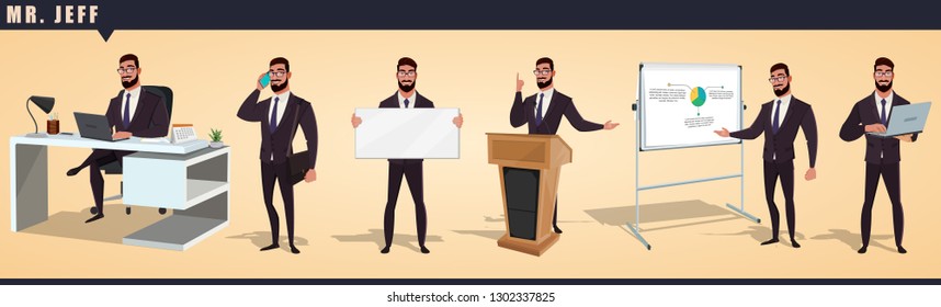 Cartoon Businessman Character Pack