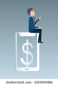 Cartoon businessman design