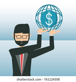 cartoon businessman design concept