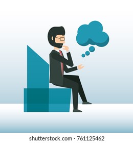 cartoon businessman design concept