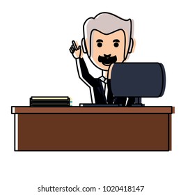 cartoon businessman icon