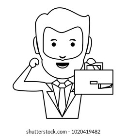 Cartoon businessman icon