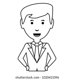 cartoon businessman icon