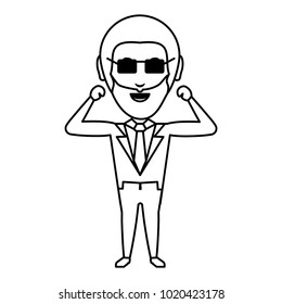 cartoon businessman icon