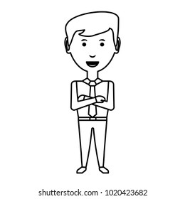 cartoon businessman icon