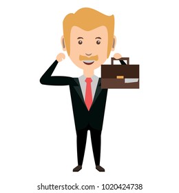 Cartoon businessman icon