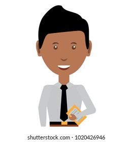 cartoon businessman icon