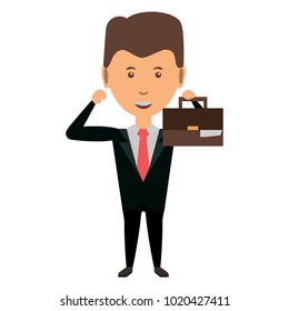 cartoon businessman icon