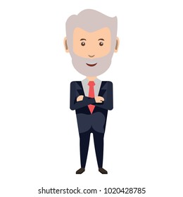 cartoon businessman icon