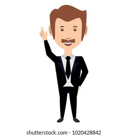 cartoon businessman icon