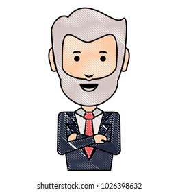 cartoon businessman icon