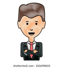 cartoon businessman icon