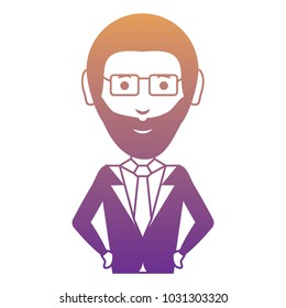 Cartoon businessman icon