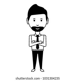 cartoon businessman icon