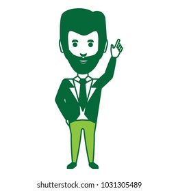 cartoon businessman icon