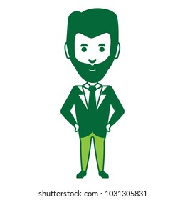 cartoon businessman icon