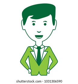cartoon businessman icon