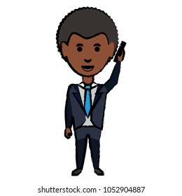 cartoon businessman icon