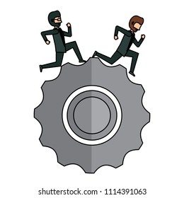 Cartoon businessman icon