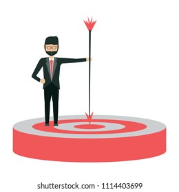 Cartoon businessman icon