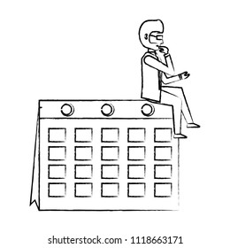 Cartoon businessman icon
