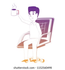 cartoon businessman icon