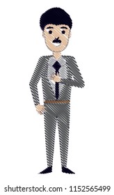 cartoon businessman icon