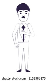 cartoon businessman icon